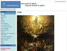 Tablet Screenshot of catolicosfirmesensufe.org